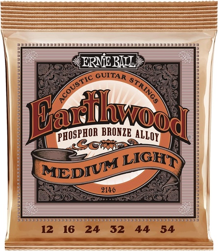[2146] Ernie Ball 2146 Earthwood Phosphor Bronze Acoustic Guitar Strings - .012-.054