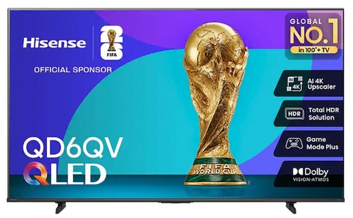[50QD6QV] Hisense 50QD6QV 50" MiniLED Smart 4K QLED TV