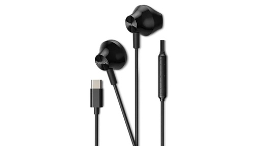 [TAE2000] Philips TAE2000 USB-C Wired Earbuds w/ Mic (Black)
