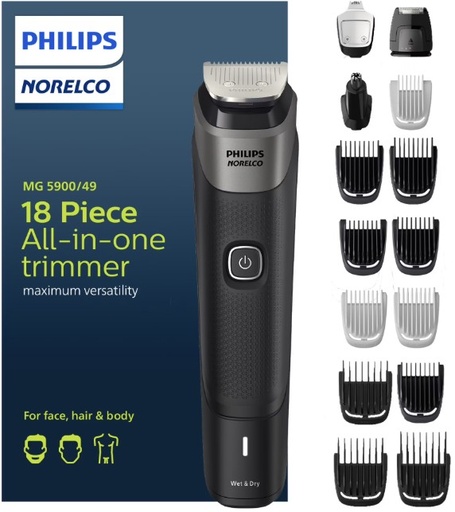 [MG5900] Norelco MG5900 18-Piece Multigroom Grooming Kit
